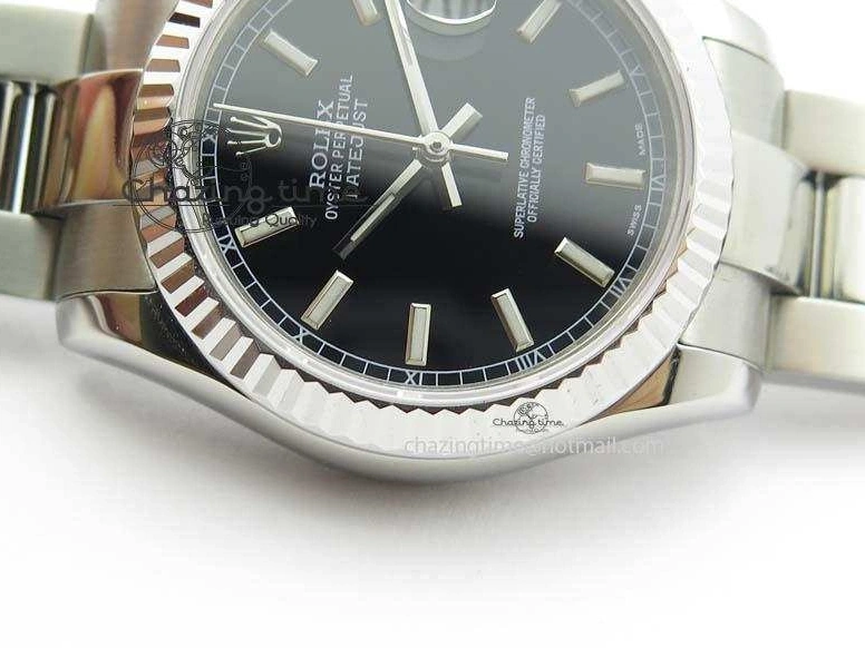 Best A2824 SS Dial SS BP-Maker 31mm DateJust Black V2 On Edition Bracelet 1008